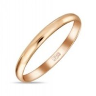Обручальное кольцо R01-R-040-200-М12479 из красного золота, гладкое
