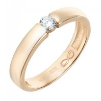 Обручальное кольцо R01-WED-00022-М12491 из красного золота, гладкое