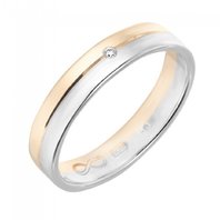 Обручальное кольцо R01-WED-00024-М12494 комбинированное, гладкое