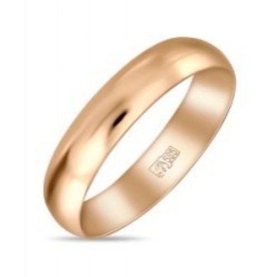 Обручальное кольцо R01-R-040-185-М12477 - Ювелирный бренд Московский ювелирный завод