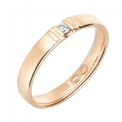 Обручальное кольцо R01-WED-00018-М12484 - Ювелирный бренд Московский ювелирный завод