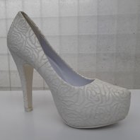 Свадебные туфли Т2865 на среднем каблуке
